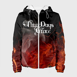 Куртка с капюшоном женская Three Days Grace, цвет: 3D-белый