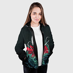 Куртка с капюшоном женская Hollow Knight, цвет: 3D-черный — фото 2
