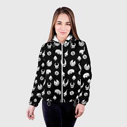 Куртка с капюшоном женская Hollow Knight, цвет: 3D-белый — фото 2