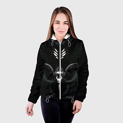 Куртка с капюшоном женская Hollow Knight, цвет: 3D-белый — фото 2