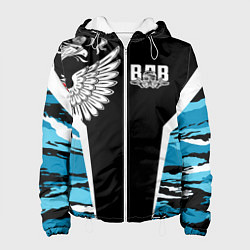 Куртка с капюшоном женская Камуфляж ВДВ, цвет: 3D-белый