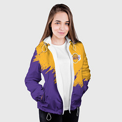 Куртка с капюшоном женская LA LAKERS, цвет: 3D-белый — фото 2