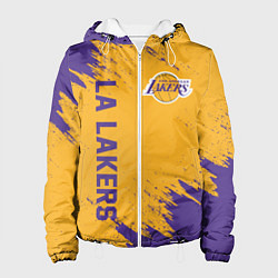 Куртка с капюшоном женская LA LAKERS, цвет: 3D-белый