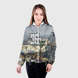 Куртка с капюшоном женская GTA 5, цвет: 3D-белый — фото 2