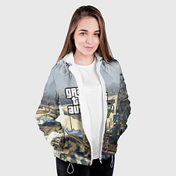 Куртка с капюшоном женская GTA 5, цвет: 3D-белый — фото 2