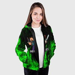 Куртка с капюшоном женская MINECRAFT, цвет: 3D-черный — фото 2