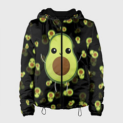 Куртка с капюшоном женская Авокадо, цвет: 3D-черный