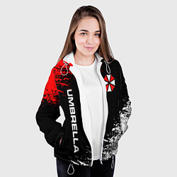 Куртка с капюшоном женская UMBRELLA CORPORATION, цвет: 3D-белый — фото 2