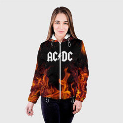 Куртка с капюшоном женская AC DC, цвет: 3D-белый — фото 2