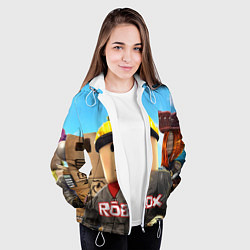 Куртка с капюшоном женская ROBLOX, цвет: 3D-белый — фото 2