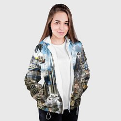 Куртка с капюшоном женская HEROES, цвет: 3D-белый — фото 2