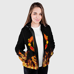 Куртка с капюшоном женская МАНЧЕСТЕР ЮНАЙТЕД, цвет: 3D-черный — фото 2