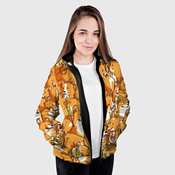 Куртка с капюшоном женская Корги, цвет: 3D-черный — фото 2