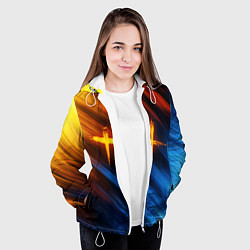 Куртка с капюшоном женская DEAD BY DAYLIGHT, цвет: 3D-белый — фото 2