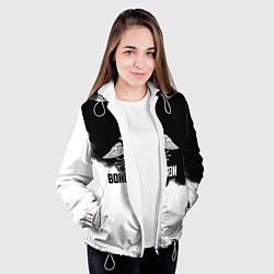 Куртка с капюшоном женская Войска связи, цвет: 3D-белый — фото 2