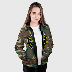Куртка с капюшоном женская Войска связи, цвет: 3D-черный — фото 2