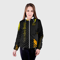 Куртка с капюшоном женская Mercedes-Benz, цвет: 3D-белый — фото 2