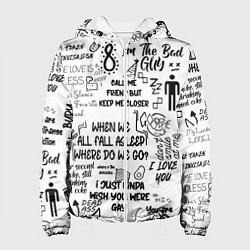 Куртка с капюшоном женская МУЗЫКА БИЛЛИ АЙЛИШ, цвет: 3D-белый