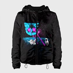Куртка с капюшоном женская Кошак, цвет: 3D-черный