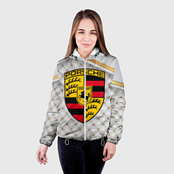 Куртка с капюшоном женская PORSCHE, цвет: 3D-белый — фото 2