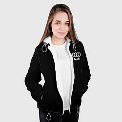 Куртка с капюшоном женская Audi, цвет: 3D-белый — фото 2