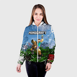Куртка с капюшоном женская MINECRAFT, цвет: 3D-белый — фото 2