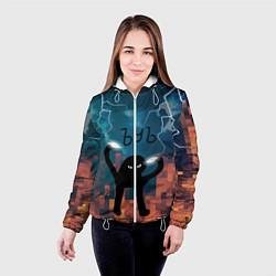 Куртка с капюшоном женская ЪУЪ Молнии, цвет: 3D-белый — фото 2