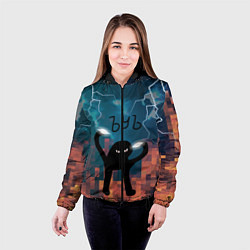 Куртка с капюшоном женская ЪУЪ Молнии, цвет: 3D-черный — фото 2