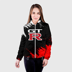 Куртка с капюшоном женская NISSAN GTR, цвет: 3D-белый — фото 2