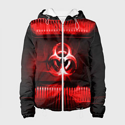 Куртка с капюшоном женская BIOHAZARD, цвет: 3D-белый