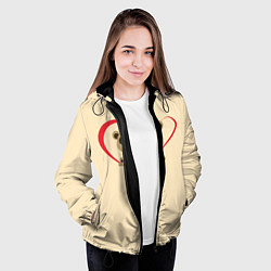 Куртка с капюшоном женская Мишка, цвет: 3D-черный — фото 2