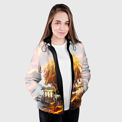 Куртка с капюшоном женская KIMETSU NO YAIBA, цвет: 3D-черный — фото 2