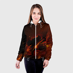 Куртка с капюшоном женская KIMETSU NO YAIBA, цвет: 3D-белый — фото 2