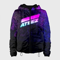 Куртка с капюшоном женская ATEEZ neon, цвет: 3D-черный