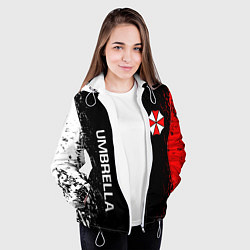 Куртка с капюшоном женская RESIDENT EVIL UMBRELLA, цвет: 3D-белый — фото 2