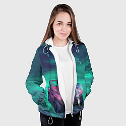 Куртка с капюшоном женская ЧЕРНОЕ ЗЕРКАЛО, цвет: 3D-белый — фото 2