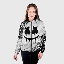 Куртка с капюшоном женская Marshmello, цвет: 3D-черный — фото 2