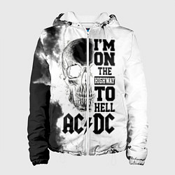 Куртка с капюшоном женская I'm on the highway to hell ACDC, цвет: 3D-белый