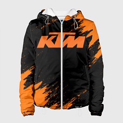 Куртка с капюшоном женская KTM, цвет: 3D-белый