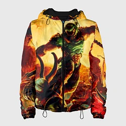 Куртка с капюшоном женская Doom Eternal, цвет: 3D-черный