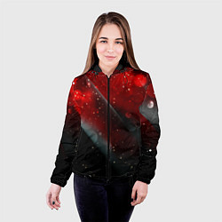 Куртка с капюшоном женская Red & Black, цвет: 3D-черный — фото 2