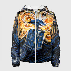 Куртка с капюшоном женская Van Gogh Tardis, цвет: 3D-белый