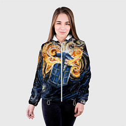 Куртка с капюшоном женская Van Gogh Tardis, цвет: 3D-белый — фото 2