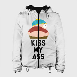 Куртка с капюшоном женская Kiss My Ass, цвет: 3D-черный