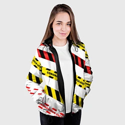 Куртка с капюшоном женская 2019-nCoV Коронавирус, цвет: 3D-черный — фото 2