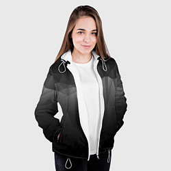Куртка с капюшоном женская GRAY GEOMETRY, цвет: 3D-белый — фото 2