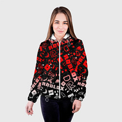 Куртка с капюшоном женская Roblox, цвет: 3D-белый — фото 2