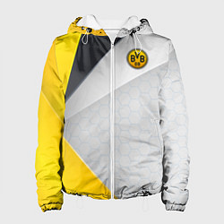 Куртка с капюшоном женская FC Borussia, цвет: 3D-белый