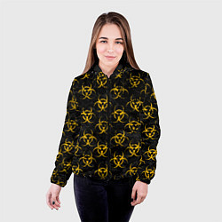Куртка с капюшоном женская YELLOW BIOHAZARD, цвет: 3D-черный — фото 2