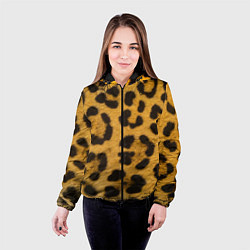 Куртка с капюшоном женская Леопард, цвет: 3D-черный — фото 2